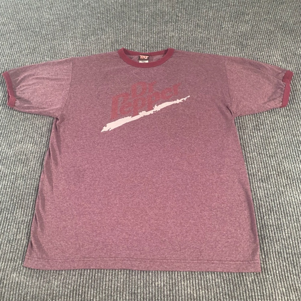 TNT Trau Loevner T Shirt Men's Large Purple Rain Tee Dr‎ Pepper Cotton Blend